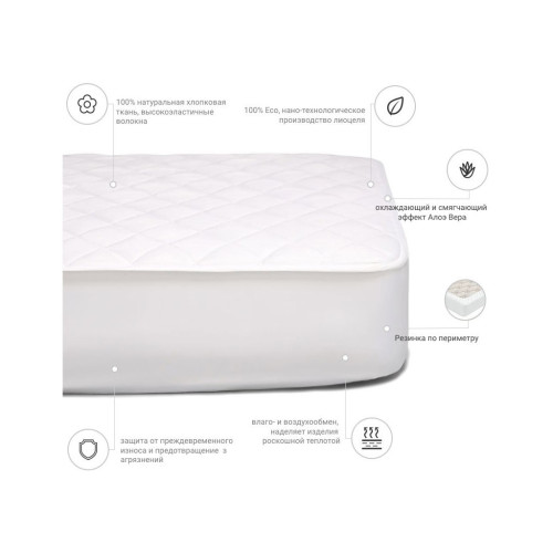 Наматрацник MirSon Natural Line Стандарт Tencel Aloe Vera 982 (2200000835505) – MirSon (вид 2)