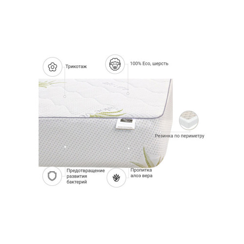 Наматрацник MirSon №1010 Alberto Wool Aloe Vera (2200001494831) – MirSon (вид 2)