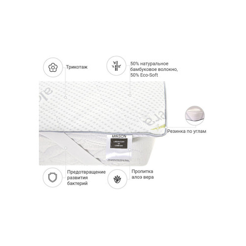 Наматрасник MirSon №1027 Alberto Bamboo Aloe Vera (2200001504240) – MirSon (вид 1)
