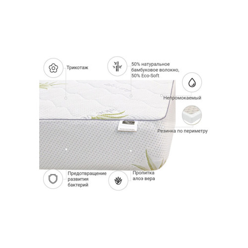 Наматрацник MirSon №1031 Alberto Bamboo Aloe Vera (2200001502628) – MirSon (вид 2)