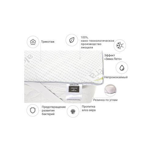 Наматрацник MirSon №1050 Alberto Тенцель (Modal) Seasons Aloe Vera (2200001508750) – MirSon (вид 1)