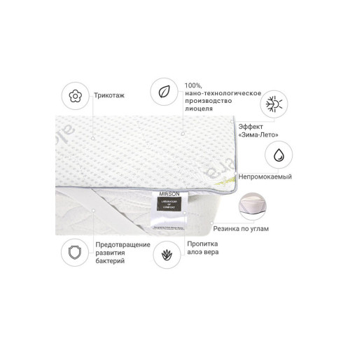Наматрацник MirSon №1050 Alberto Тенцель (Modal) Seasons Aloe Vera (2200001508798) – MirSon (вид 1)