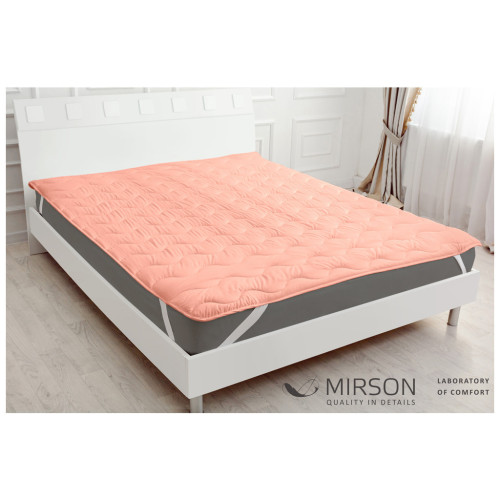 Наматрацник MirSon Light Coral Тенсель Modal на гумці в кутках (2200003712179) – MirSon (вид 1)