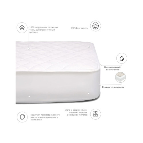 Наматрацник MirSon Стандарт Natural Line Wollen 960 (2200000836007) – MirSon (вид 2)