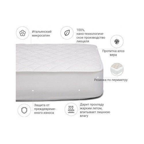 Наматрасник MirSon Стандарт Тенсель (Modal) Aloe Vera 307 (2200000354754) – MirSon (вид 1)