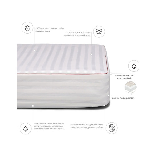 Наматрасник MirSon шелковый DeLuxe Silk 300 2 (2200000352965) – MirSon (вид 1)