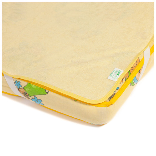Наматрасник Еко Пупс водонепроницаемый Classic, 60х120 см Желтый (КНАМ12060ж) – Еко Пупс