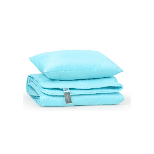 Одеяло MirSon Набор шерстяной №1676 Eco Light Blue Одеяло 200х220+ подушка (2200002656665) – MirSon (вид 2)