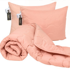 Одеяло MirSon Набор хлопковый Всесезонный №1748 Eco Light Coral Одеяло 140x205+2 подушки 50x70 средние (2200003709629)