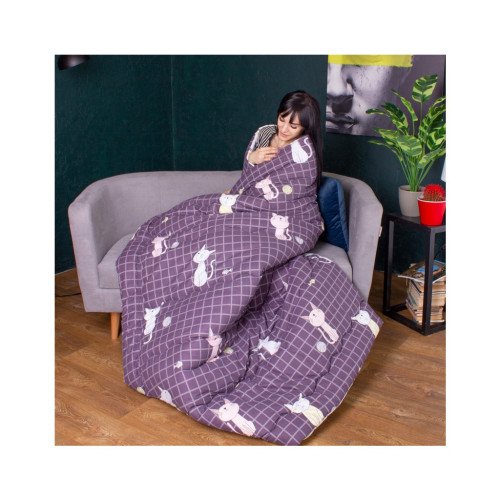 Ковдра MirSon Набір бавовняний Зима №3044 Color Fun Line Whales ковдра 155х215 +подушка 50x70 середня (2200004842912) – MirSon (вид 4)