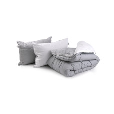 Ковдра Руно Grey White + 2 подушки 50х70, 200 х 220 (925.52_Grey White)