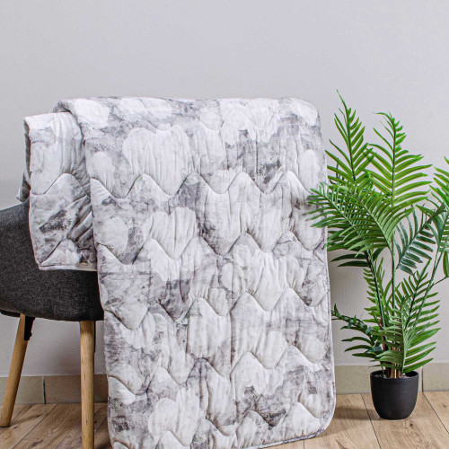 Ковдра Home Line стьобана білі троянди 155 х 210 см (192559) – Home Line (вид 1)