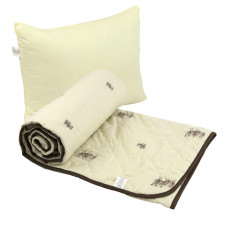 Одеяло Руно набор одеяло шерстяное 140х205 + 1 подушка 50х70 силиконовая Comfort Sheep (К_924.52ШКУ_Sheep)
