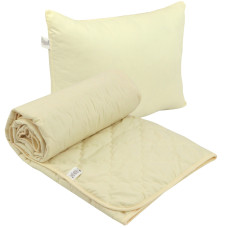 Одеяло Руно набор одеяло 140х205+1 подушка 50х70 силиконовая Milky (К_924.52СЛКУ_молочний)