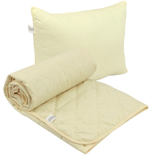 Одеяло Руно набор одеяло 140х205+1 подушка 50х70 силиконовая Milky (К_924.52СЛКУ_молочний) – Руно