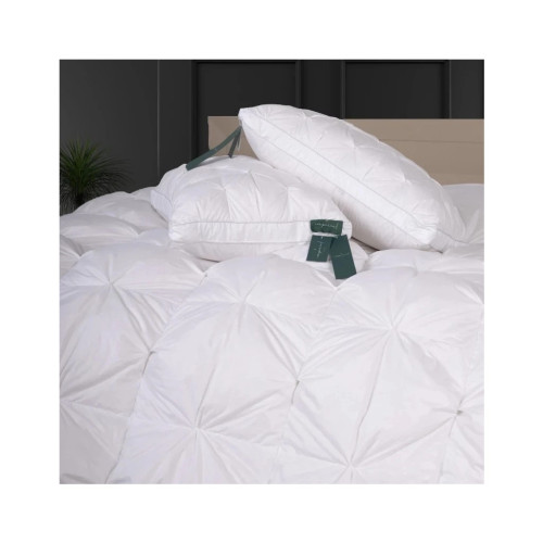 Одеяло MirSon Набор №10002 Imperial Brilliance Одеяло всесезонное Полуторное 140х205 Гусиный пух + подушка 50х (2200010810448) – MirSon (вид 1)