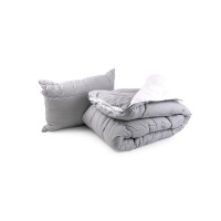 Ковдра Руно 140х205 + подушка 50х70 (1шт.) (924.52_Grey White)