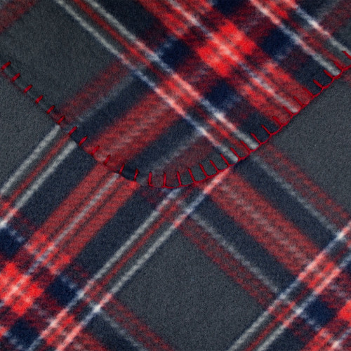 Плед Home Line флисовый Полар клетка красно-серый, 130х160см (164475) – Home Line (вид 1)
