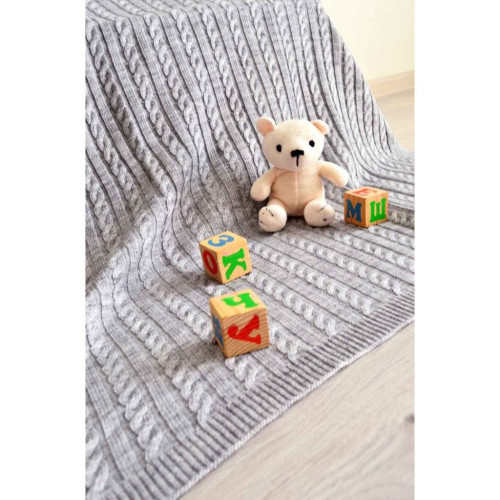 Плед Прованс Soft коси Сірий 140x180 см (11696) – Прованс