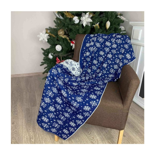 Плед Прованс Сніжинка 100х150 Синій (4823093435209) – Прованс