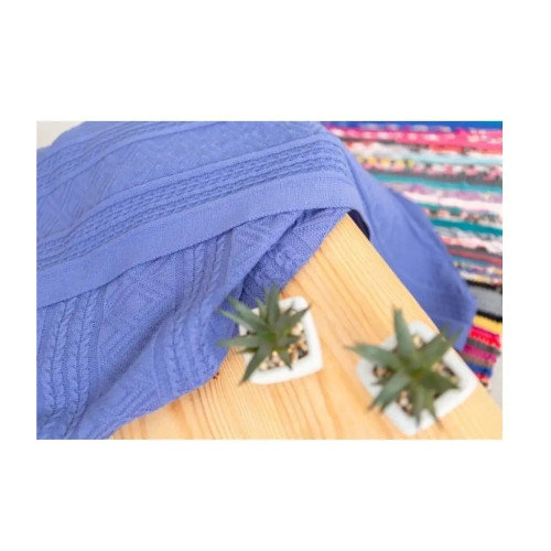 Плед Прованс в'язаний Ажурний лавандовий 170х130 см (12496) – Прованс (вид 1)