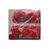 Плед Ardesto Christmas Flannel 160х200см, 100% поліестер, олені, червоний (ART0126PB)