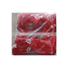 Плед Ardesto Christmas Flannel 160х200см, 100% поліестер, олені, червоний (ART0126PB)