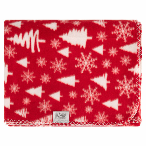 Плед Ardesto Christmas Fleece 130x160см, 100% полиэстер, заснеженные елки (ART0715PB) – Ardesto (вид 1)
