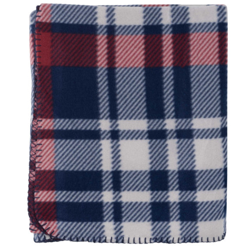 Плед Ardesto Fleece 100% поліестер, клітинка, синьо-бордовий 130х160 см (ART0719PB) – Ardesto (вид 2)