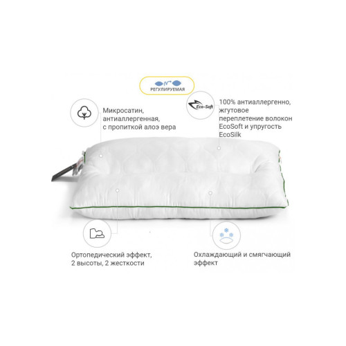 Подушка MirSon ортопедическая DeLuxe Eco-Soft Aloe Vera 564 ортопедическая (2200000625151) – MirSon (вид 4)