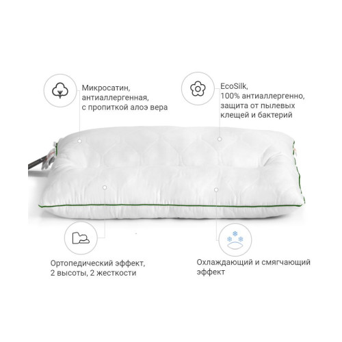Подушка MirSon ортопедическая Premium Eco Aloe Vera 147 Cредняя 50x70 см (2200000393029) – MirSon (вид 4)