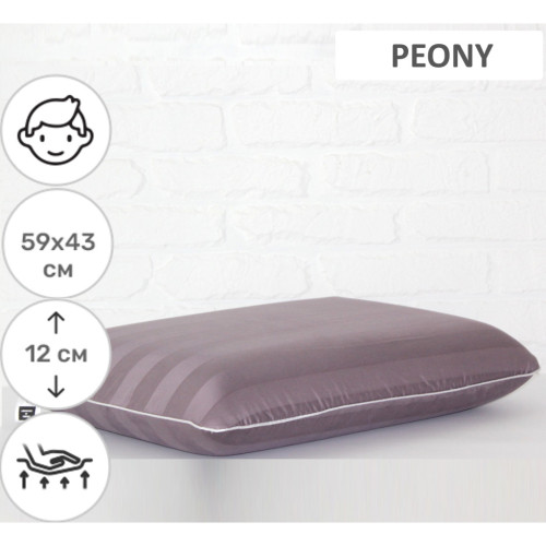 Подушка MirSon ортопедична 6046 Noble stripe Peony Men 59х43х12 (2200003261691) – MirSon (вид 1)