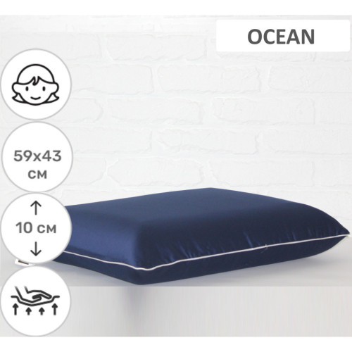 Подушка MirSon ортопедична 6076 Delicate satin Ocean WoMen 59х43х10 (2200003262308) – MirSon (вид 1)