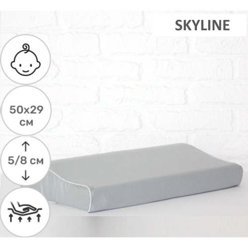 Подушка MirSon ортопедична 6114 Delicate satin Skyline Kiddy Boy 50х29х5/8 (2200003262681) – MirSon (вид 1)