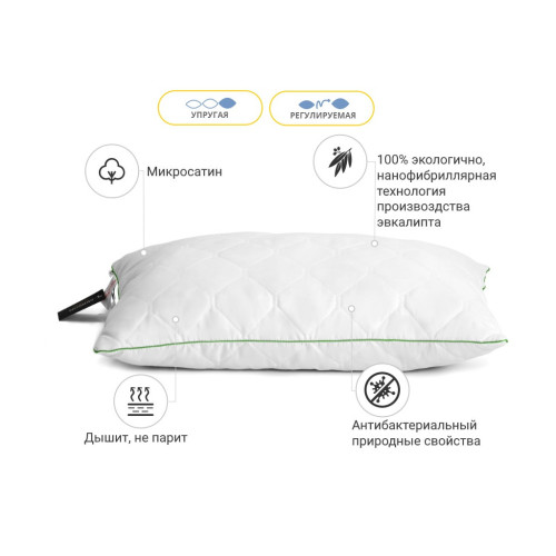 Подушка MirSon Eco Line №620 с эвкалиптом Упругая 40х60 см (2200000851901) – MirSon (вид 2)