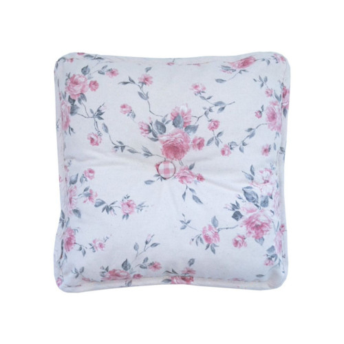 Подушка Прованс Декоративна з гудзиком Bella Троянди 35х35 (4823093416611) – Прованс