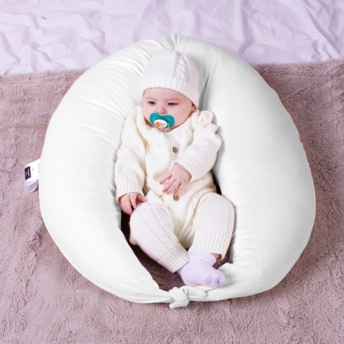 Подушка MirSon для беременных и кормления №8300 Velvet Line 28-0001 White Велюр 30х170х20 см (2200006200253) – MirSon