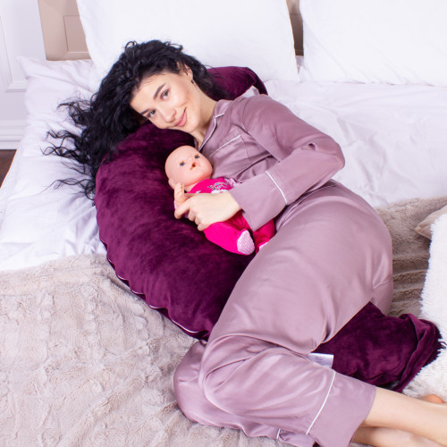 Подушка MirSon для беременных и кормления №8301 Velvet Line 28-0002 Excalibur Велюр 30х170х20 см (2200006200260) – MirSon (вид 3)