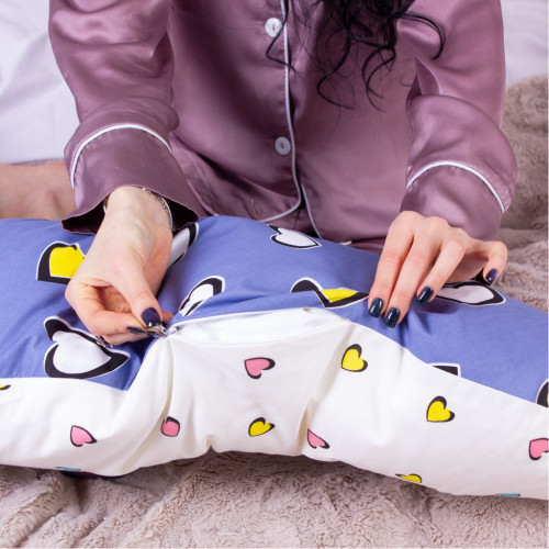 Подушка MirSon для вагітних та годування №8320 Print Line 17-0143 Mayya Бязь 30х170х20 см (2200006200451) – MirSon (вид 2)