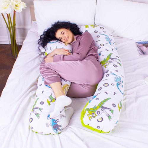 Подушка MirSon для беременных и отдыха Naturale Line Print №8009 U-образная Dinosaur robot (2200006178286) – MirSon (вид 1)