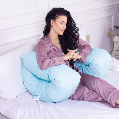 Подушка MirSon для беременных и отдыха Eco Line №8013 U-образная Blue (2200006178378) – MirSon (вид 3)