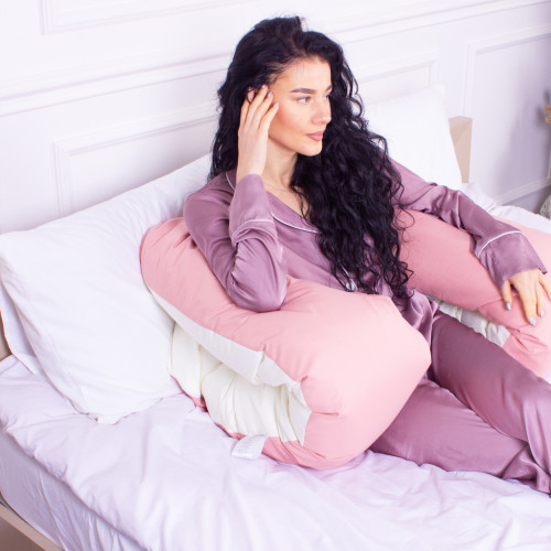 Подушка MirSon для беременных и отдыха Eco Line №8018 U-образная Warm Sand (2200006178439) – MirSon (вид 4)