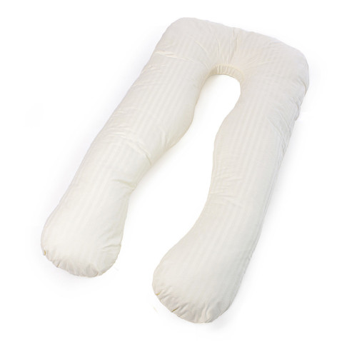 Подушка MirSon для вагітних і відпочинку Satin Stripe №8025 U-подібна Soft Yellow (2200006178637) – MirSon