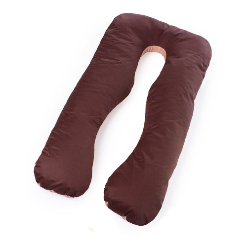 Подушка MirSon для вагітних і відпочинку Delicate Satin №8028 U-подібна Cappuccino (2200006178668) – MirSon