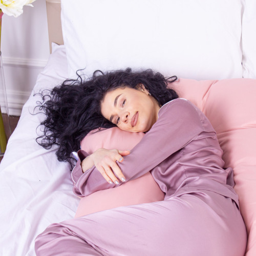 Подушка MirSon для беременных и отдыха Eco Line №8032 U-образная White-Coral (2200006185079) – MirSon (вид 2)