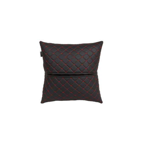 Подушка EVAtech ECO 40x40 см чорна з червоною ниткою (SPBCSBR) – EVAtech (вид 1)