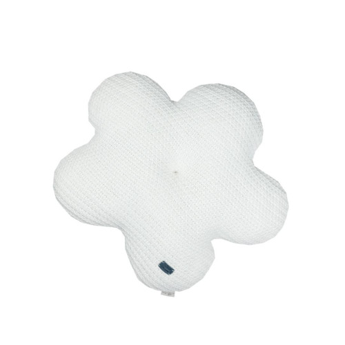 Подушка Прованс в'язана декоративна Квіточка 40 см Молочна (033713) – Прованс