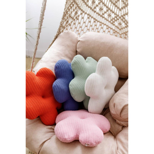 Подушка Прованс в'язана декоративна Квіточка 40 см Молочна (033713) – Прованс (вид 2)