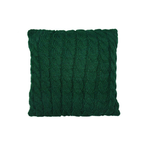 Подушка Прованс вязаная декоративная Косы зеленая 33х33 см (027423) – Прованс