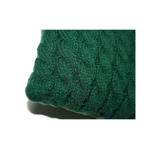 Подушка Прованс вязаная декоративная Косы зеленая 33х33 см (027423) – Прованс (вид 1)